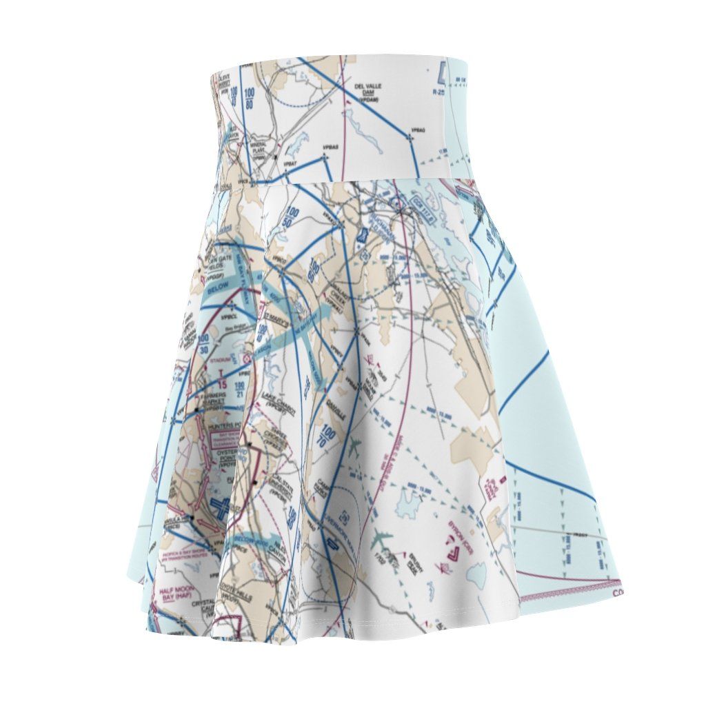 San Francisco Flyway Chart | Women's Skirt All Over Prints for women in aviation