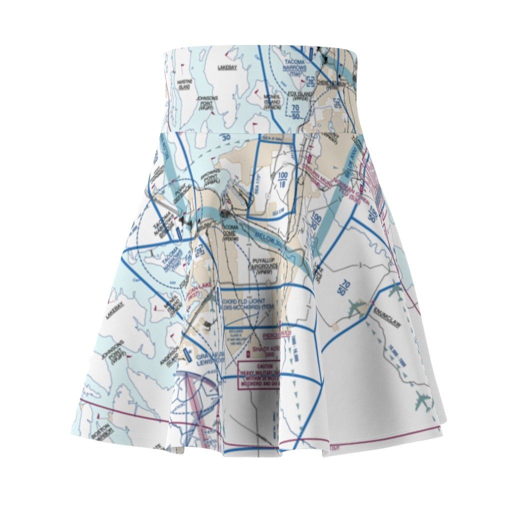 Seattle Flyway Chart | Women's Skirt All Over Prints for women in aviation