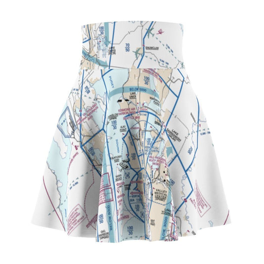 Seattle Flyway Chart | Women's Skirt All Over Prints 2XL for women in aviation