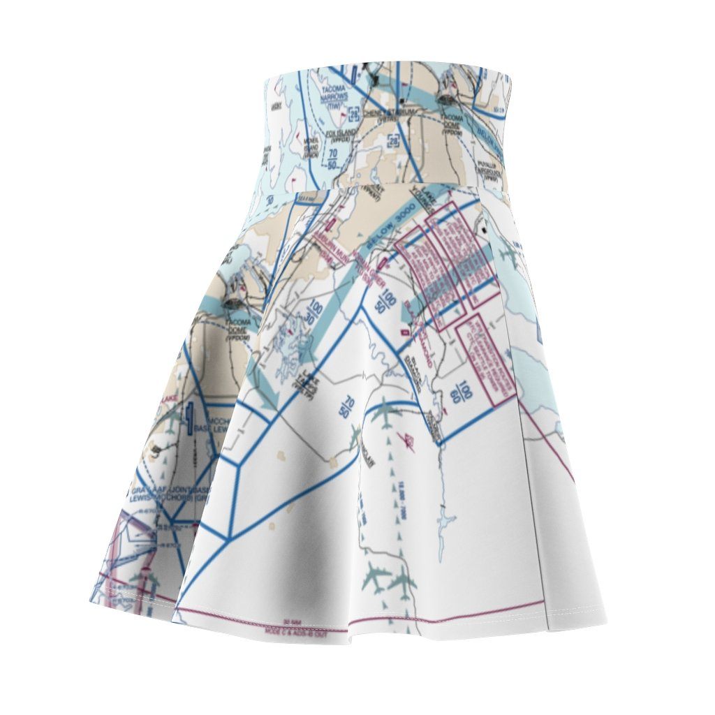 Seattle Flyway Chart | Women's Skirt All Over Prints for women in aviation