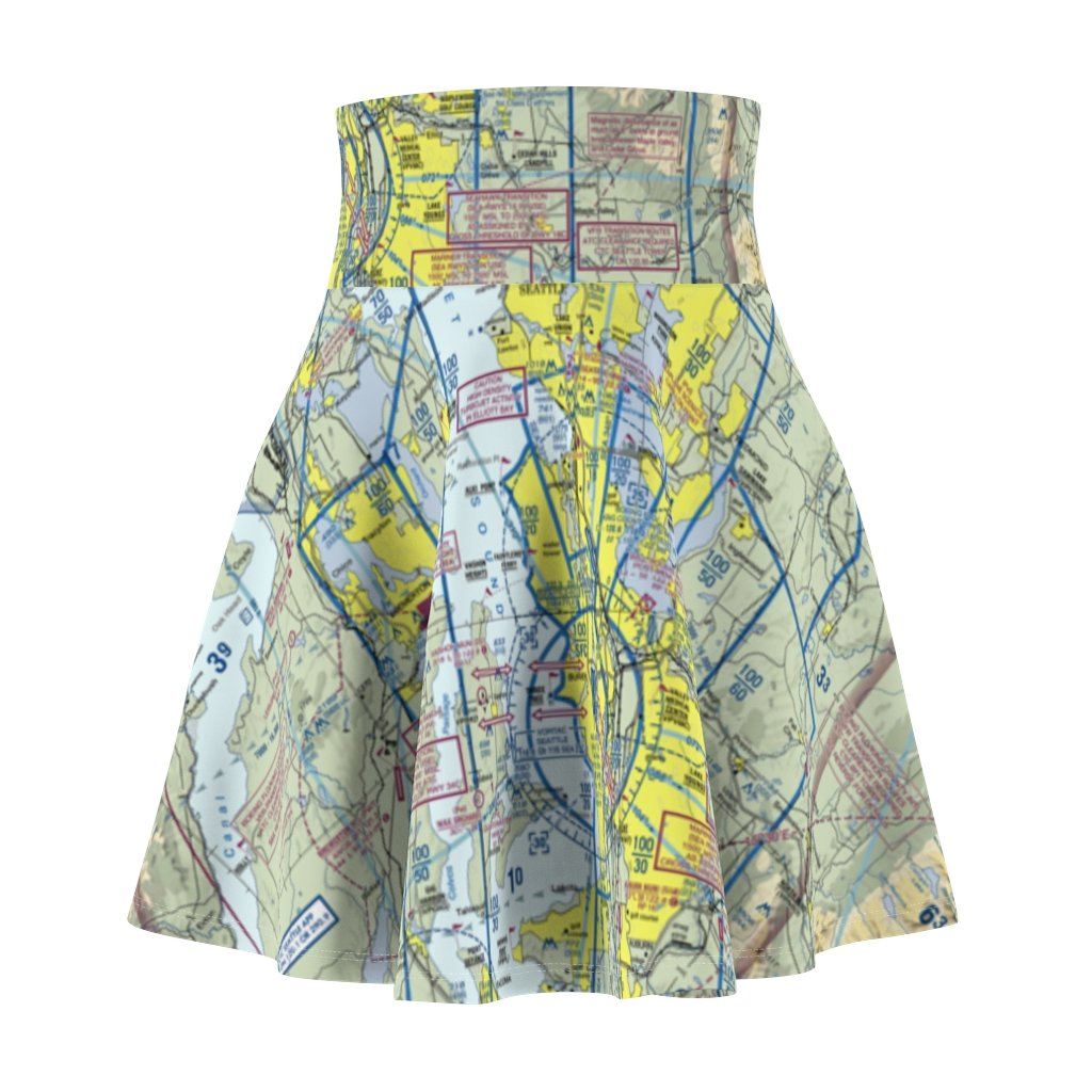 Seattle Terminal Chart | Women's Skirt All Over Prints 2XL for women in aviation