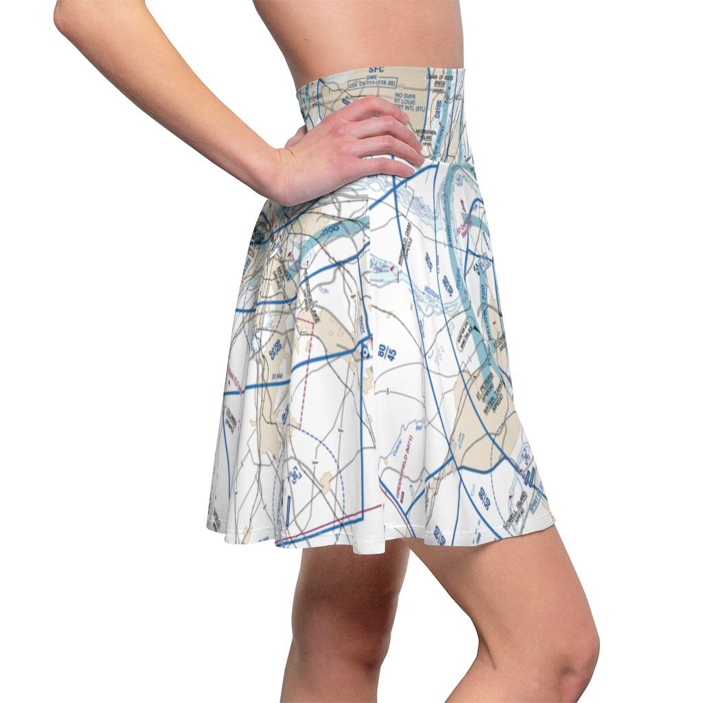 St. Louis Flyway Chart | Women's Skirt All Over Prints for women in aviation