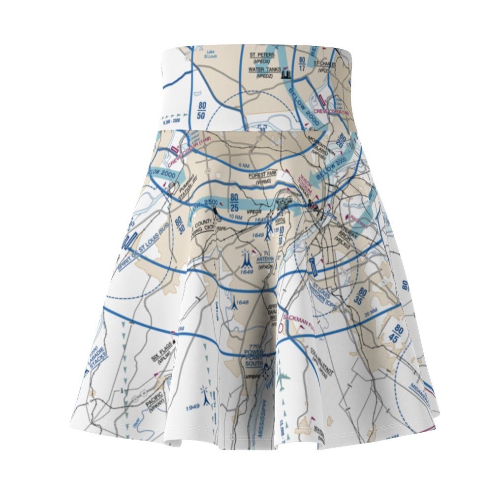 St. Louis Flyway Chart | Women's Skirt All Over Prints for women in aviation