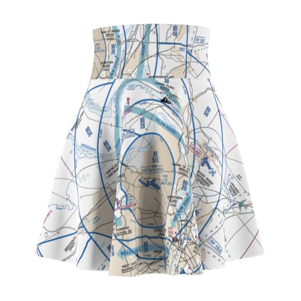 St. Louis Flyway Chart | Women's Skirt All Over Prints 2XL for women in aviation