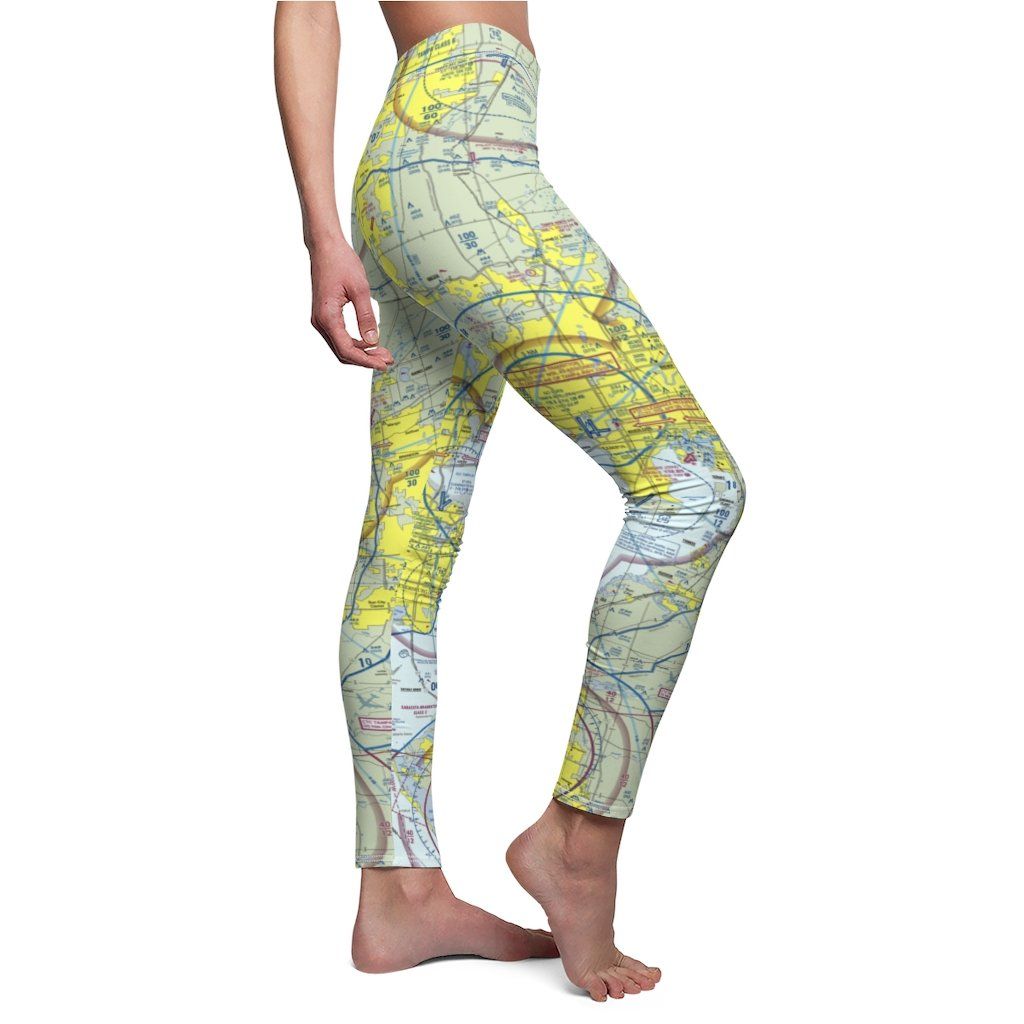 Tampa TPA Chart | Women's Casual Leggings All Over Prints White M for women in aviation