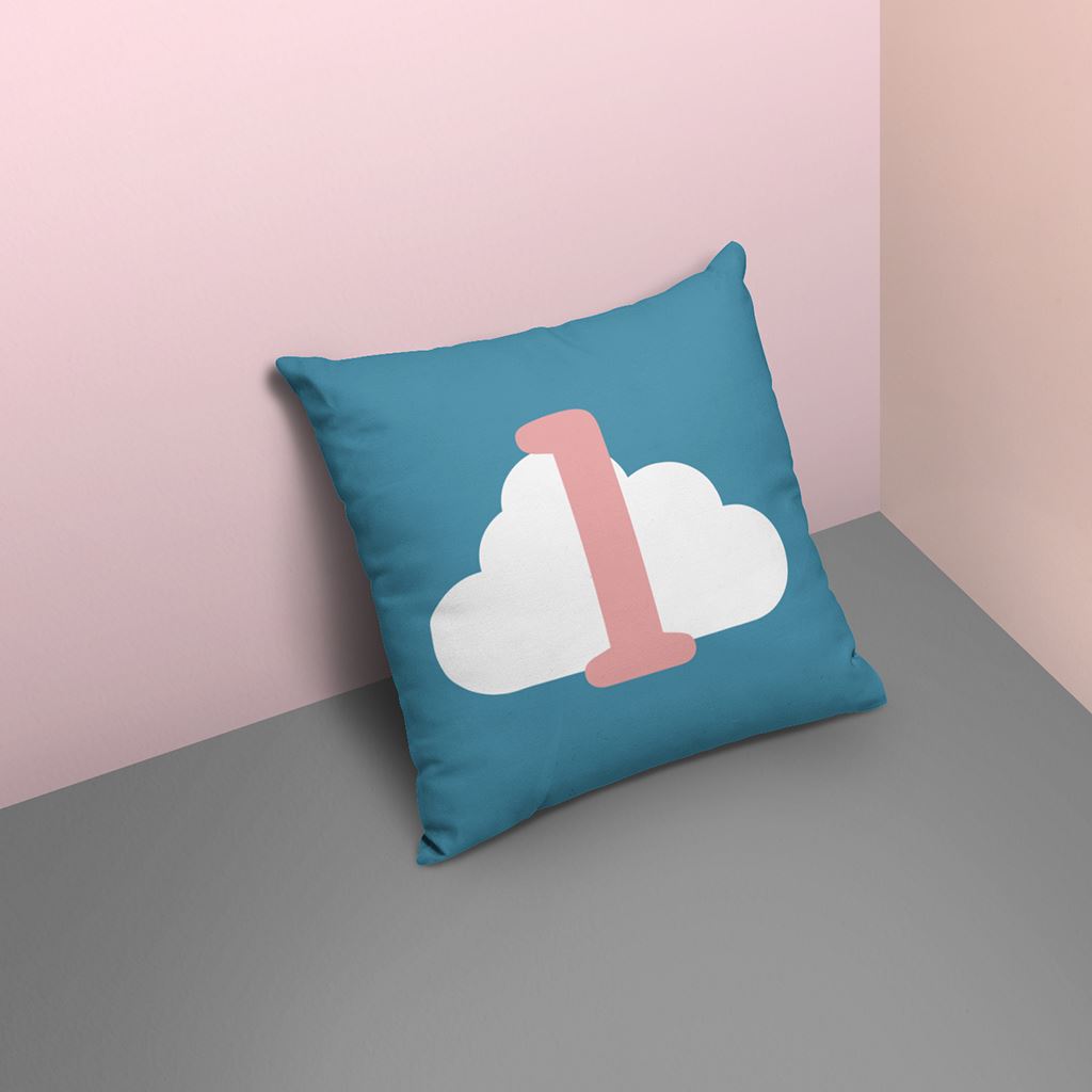 The "l" in FLY | Suede Feel Square Pillow (pink) Home Decor for women in aviation